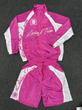 "Pink Love" LVT Windbreaker shorts set